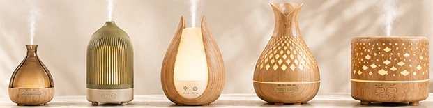 Five diffuser sizes from travel to large spaces